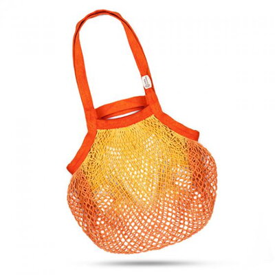 Sieťová taška cez rameno - dúhová- oranžovo-žltá