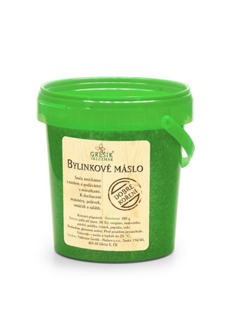 Bylinkové maslo v kýbliku