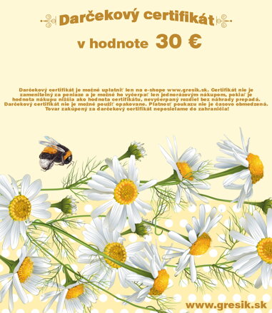 DARČEKOVÝ CERTIFIKÁT