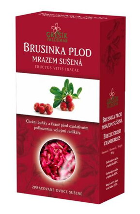 Brusnica plod, mrazom sušená