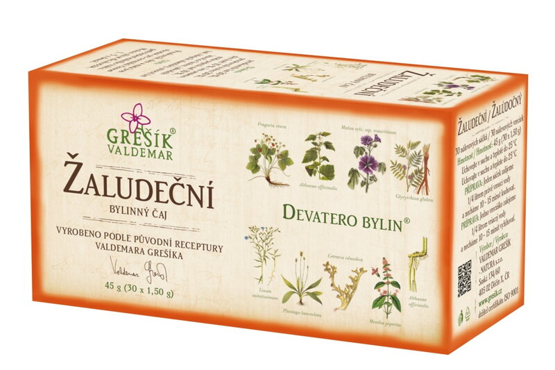 Žalúdočný, bylinný porciovaný čaj