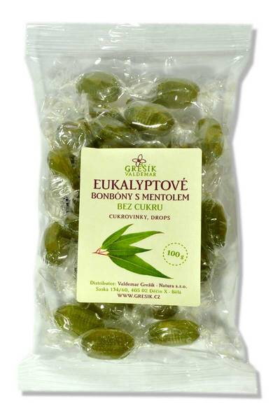 Eukalyptové s mentolom bez cukru Eukalyptové s mentolom bez cukru