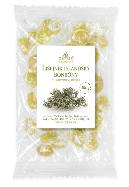 Lišajník islandský cukríky Lišajník islandský cukríky