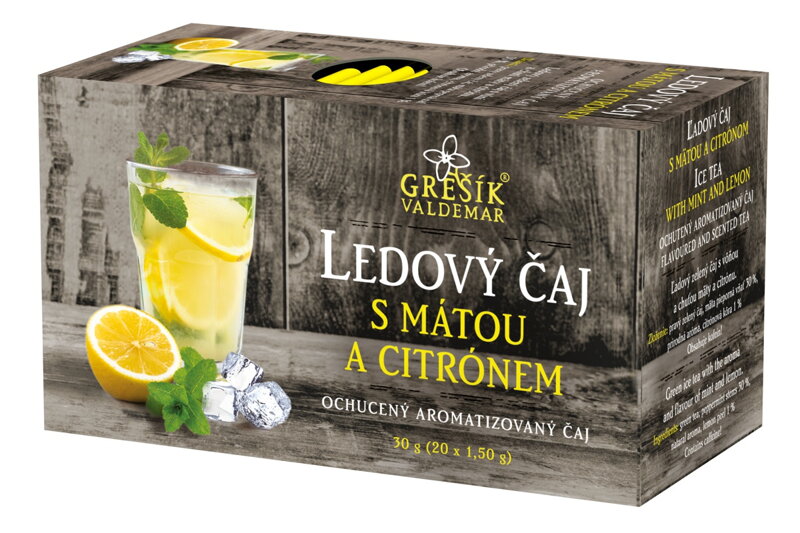 Ľadový čaj s mätou a citrónom Ľadový čaj s mätou a citrónom