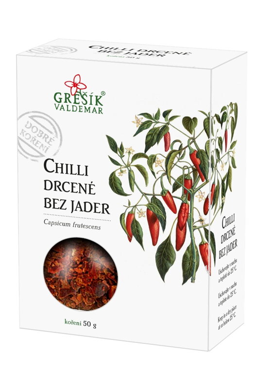 Chilli drtené bez jadier