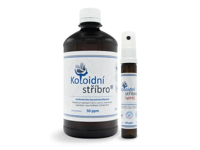 KOLOIDNÉ STRIEBRO 500 ml + 25 ml sprej 50 ppm KOLOIDNÉ STRIEBRO 500 ml + 25 ml sprej 50 ppm