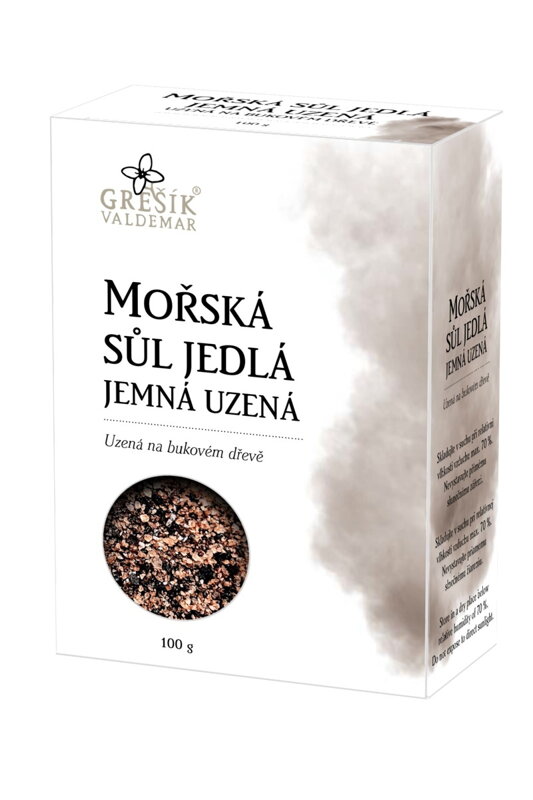 Morská soľ jedlá jemne údená