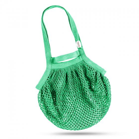 Sieťová taška cez rameno - bavlnený kôš - zelená